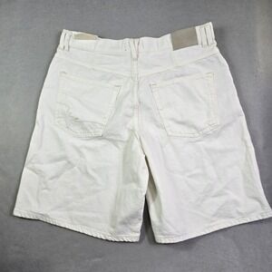 We The Free Montana Denim Shorts Womens 31 White High Rise Wide Leg Jorts NWD